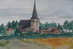 Kerk l4e eeuw,Hoog-Drempt, aquarel, 18/20 (painting_0029)