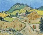 Bastide de Bousignac, Pyreneeën 50 x 60 (kunstroute2021_03)