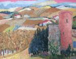 Vaucluse, ruïne Cairanne, olie, 50 x 65 (kunstroute2023_10)