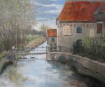 Watermolen Aa, Borken (D), olie, 50/65 (painting_0046)